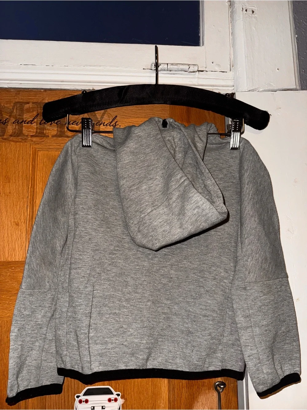 Nike Grey Kids Lightweight Full-Zip Jacket with Black Accents